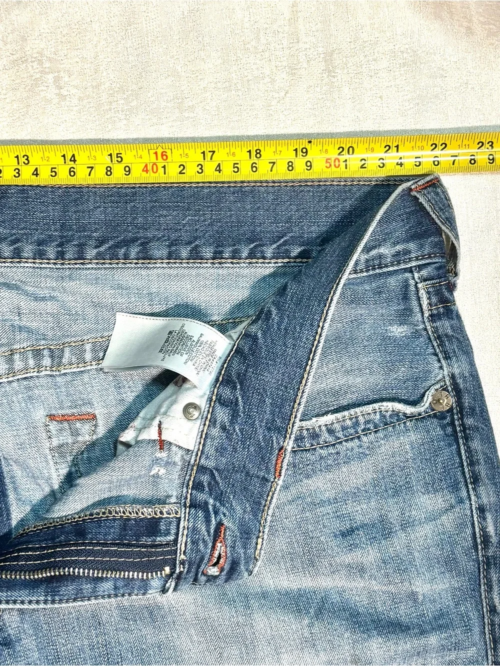 True Religion Rickie Straight Men's Light Blue Slim Straight Jeans Size 42